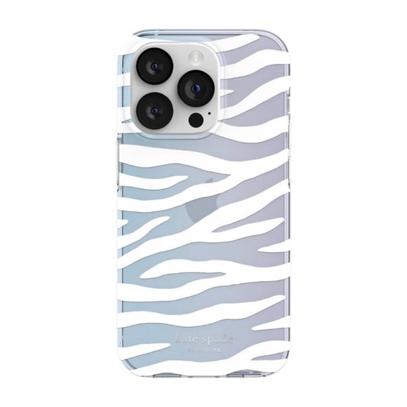 Kate Spade New York Protective Hardshell iPhone Case - White Zebra iPhone 14 NIB - Picture 3 of 7